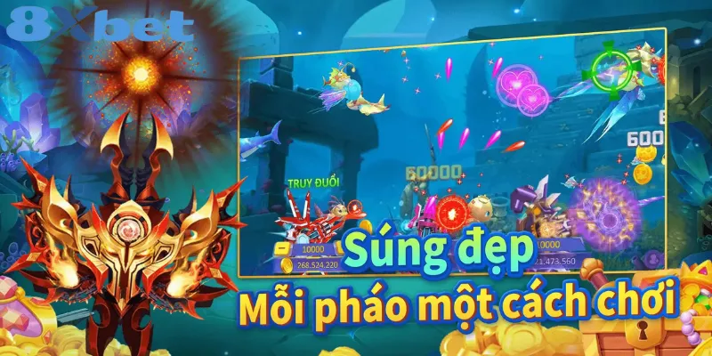 Khám phá tựa game bắn cá king 8xbet siêu hot 2025 3 Vũ khí tối tân – Bí quyết chinh phục Bắn Cá King